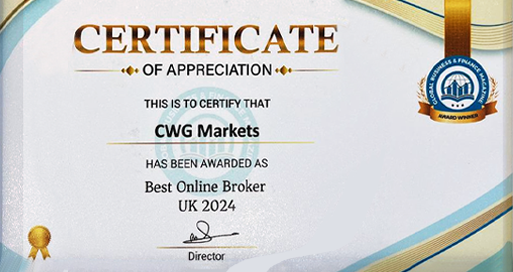 CWG Markets chứng tỏ sự lãnh đạo trong ngành bằng việc giành giải "Best Online Broker UK 2024" lần thứ tư liên tiếp